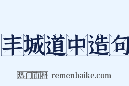 丰城道中造句是什么意思的图片